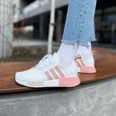 Женские кроссовки Adidas NMD White Pink, 36