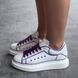 Жіночі кросівки Alexander McQueen White Violet Line, 36