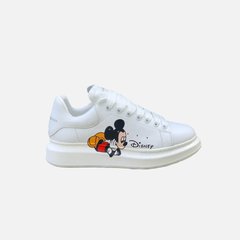 Жіночі кросівки Alexander McQueen White Mickey Mouse, 36