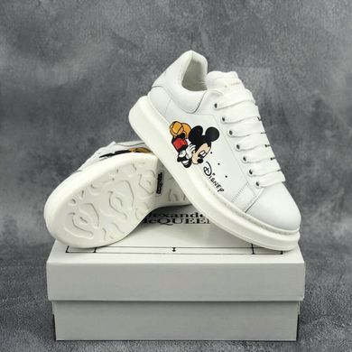 Женские кроссовки Alexander McQueen White Mickey Mouse, 36