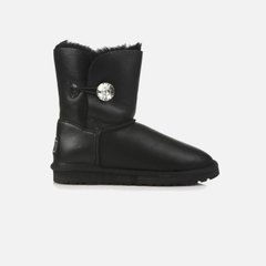UGG Bailey Button II Bling Black Leather, 36