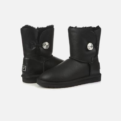 UGG Bailey Button II Bling Black Leather, 36