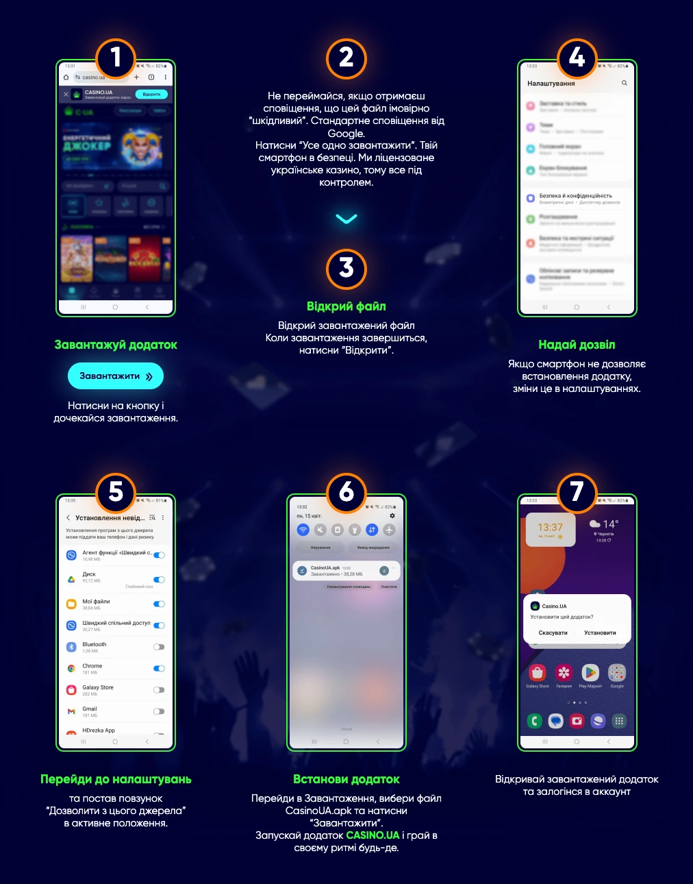 Мобільний застосунок Casino.UA