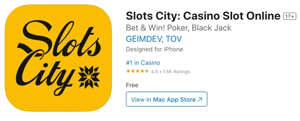 Як скачати Slot City додаток для iOS пристроїв